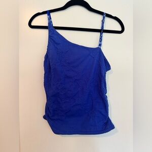 Free People Vibrant Blue floral Top